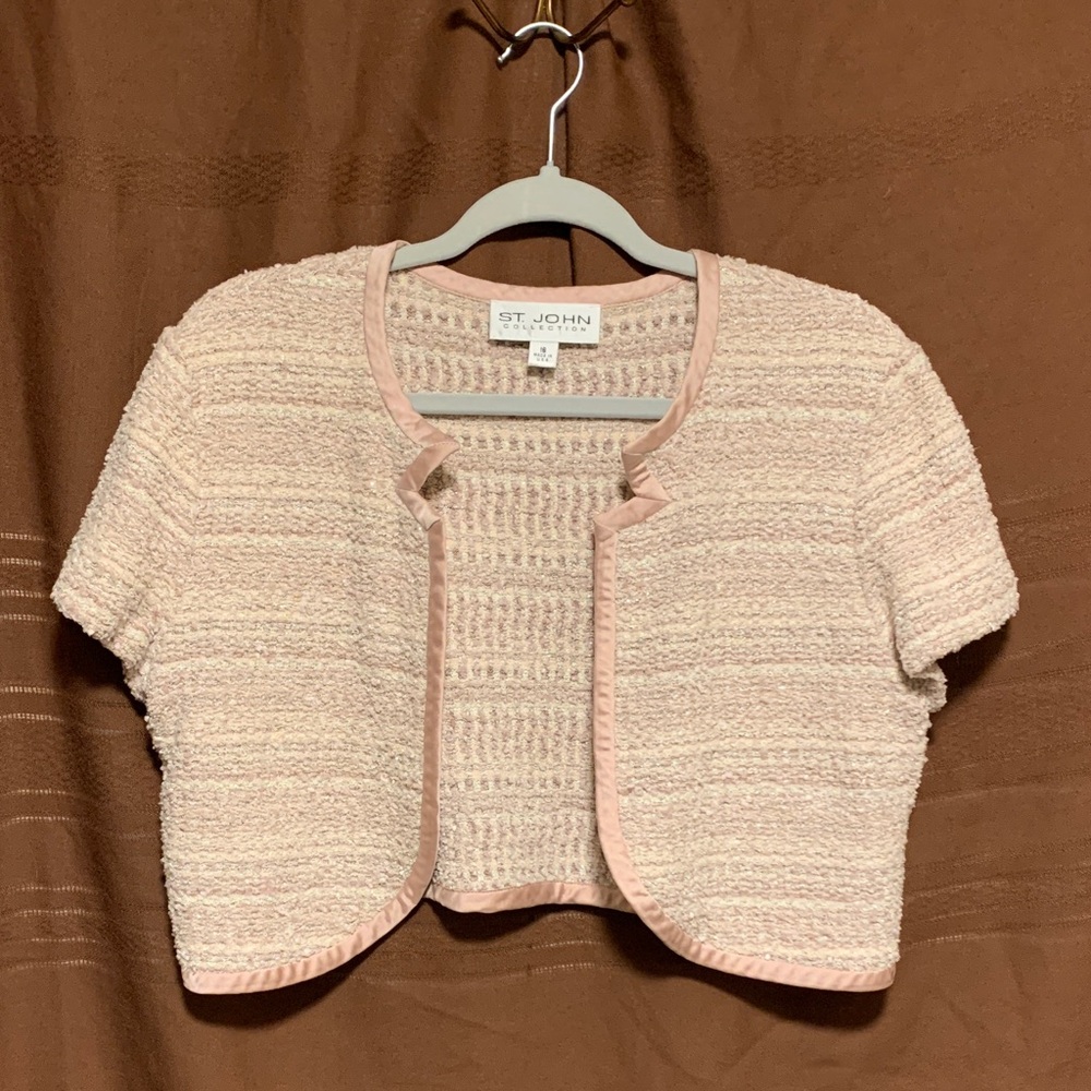 St. John Collection Tweed Cropped Jacket